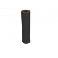 Сэндвич-труба К L-1000 Grill'D, AISI 430 0,8мм/ОС 0,5мм (D150/300), черный (порошковая краска)